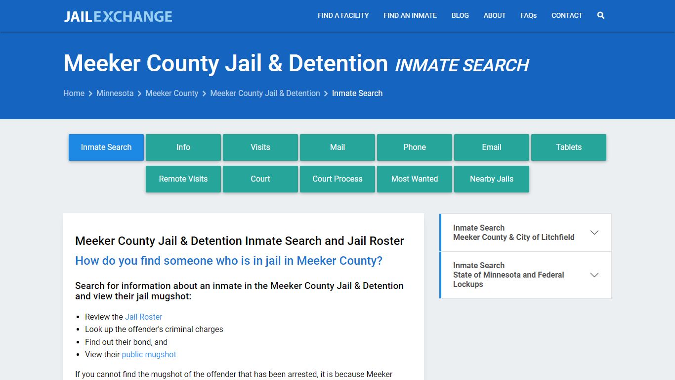 Meeker County Jail & Detention Inmate Search - Jail Exchange